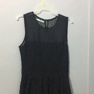 Sheer paneled hi-low dress